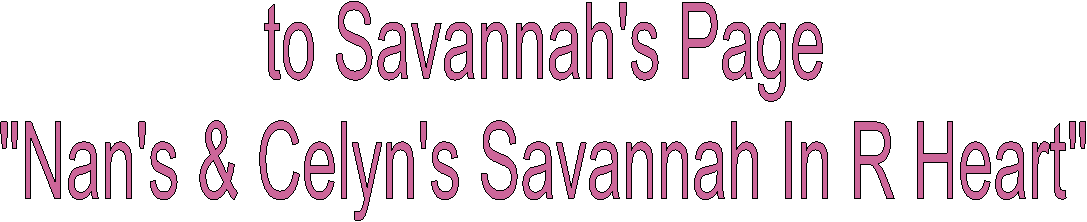 to Savannah's Page
Nan's & Celyn's Savannah In R Heart